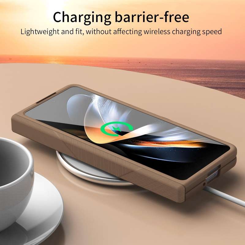 For Samsung Galaxy Z Fold4 5G Extraordinary Series Hinged Folding Full Phone Case with Pen Slot &...