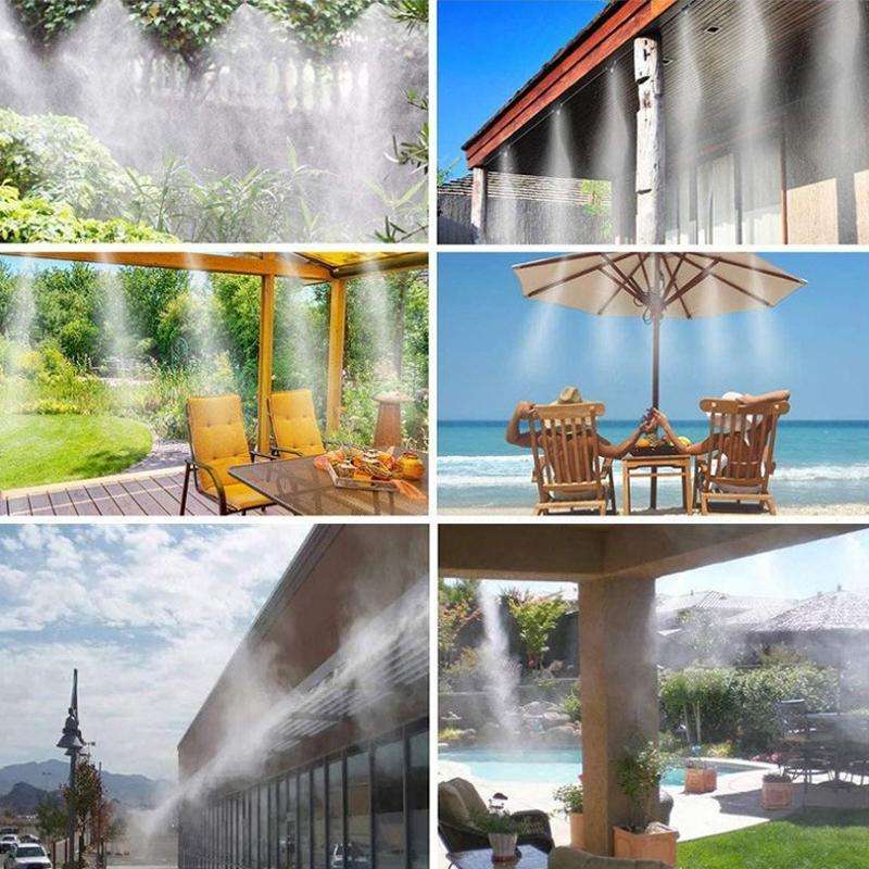 Low Pressure Spray DIY Kit Outdoor Cooling Atomization System, Specification: 25m 30 Heads(Black)