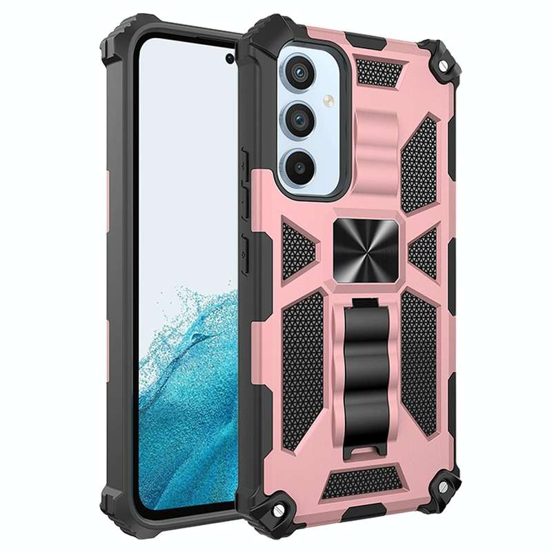 For Samsung Galaxy A54 5G Armor Shockproof TPU + PC Magnetic Protective Phone Case with Holder(Ro...