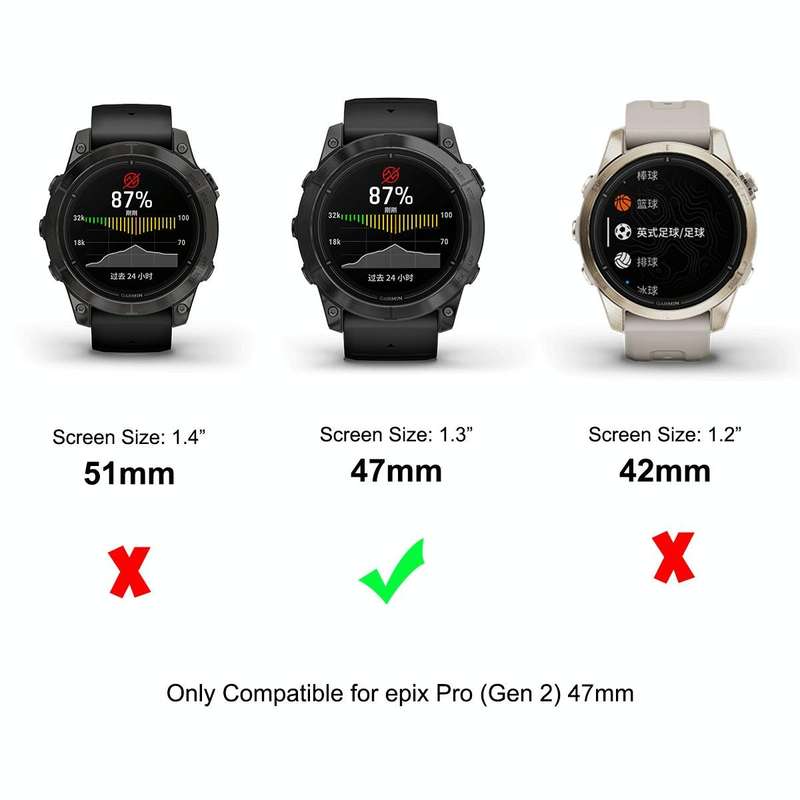 For Garmin Epix Pro Gen 2 47mm 10pcs ENKAY 3D Full Coverage Soft PC Edge + PMMA HD Screen Protect...