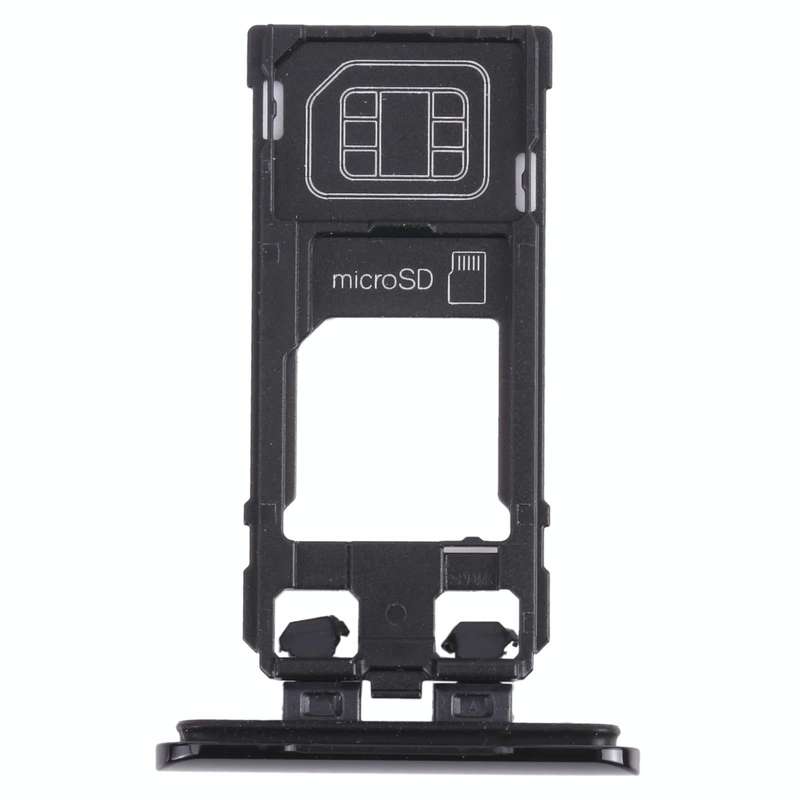 SIM Card Tray + Micro SD Card Tray for Sony Xperia 5 (Black)