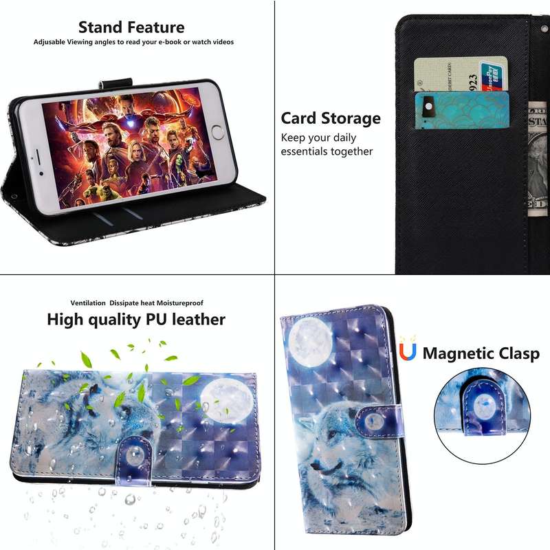 For Samsung Galaxy A13 4G 3D Painting Pattern Coloured Drawing Leather Phone Case(Wolf)