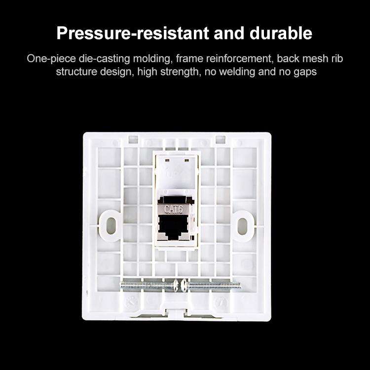CAT.6 Shielded Pass-through Network Module, Dual Ports Panel + Shielded Pass-through + Telephone ...