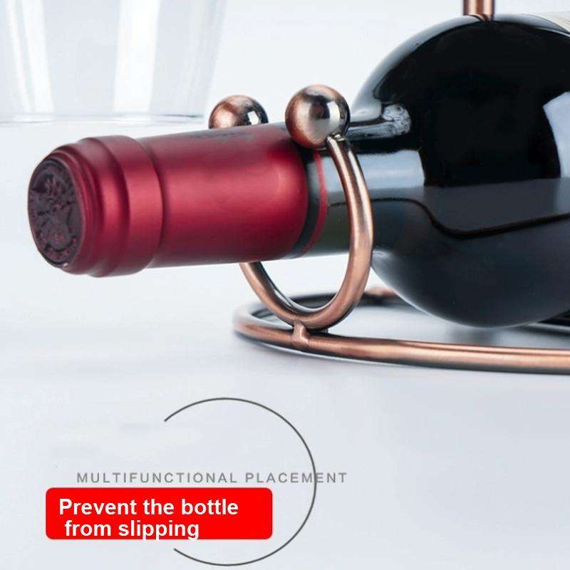 Multifunctional Red Wine Glass Upside Down Rack Wrought Iron Wine Decanter Shelf Goblet Rack