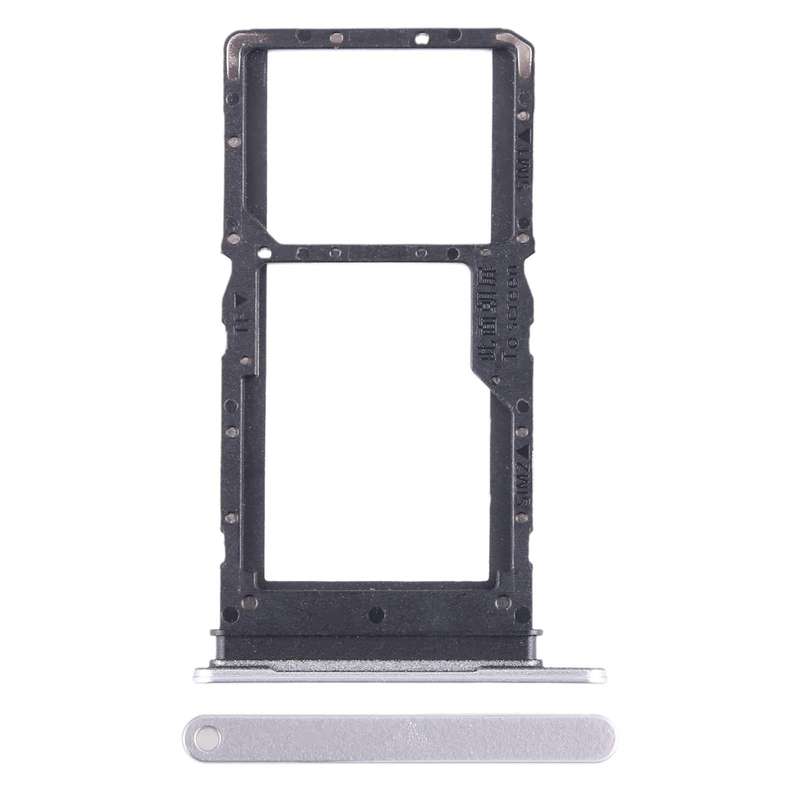 For Honor X5 SIM + SIM / Micro SD Card Tray (Silver)