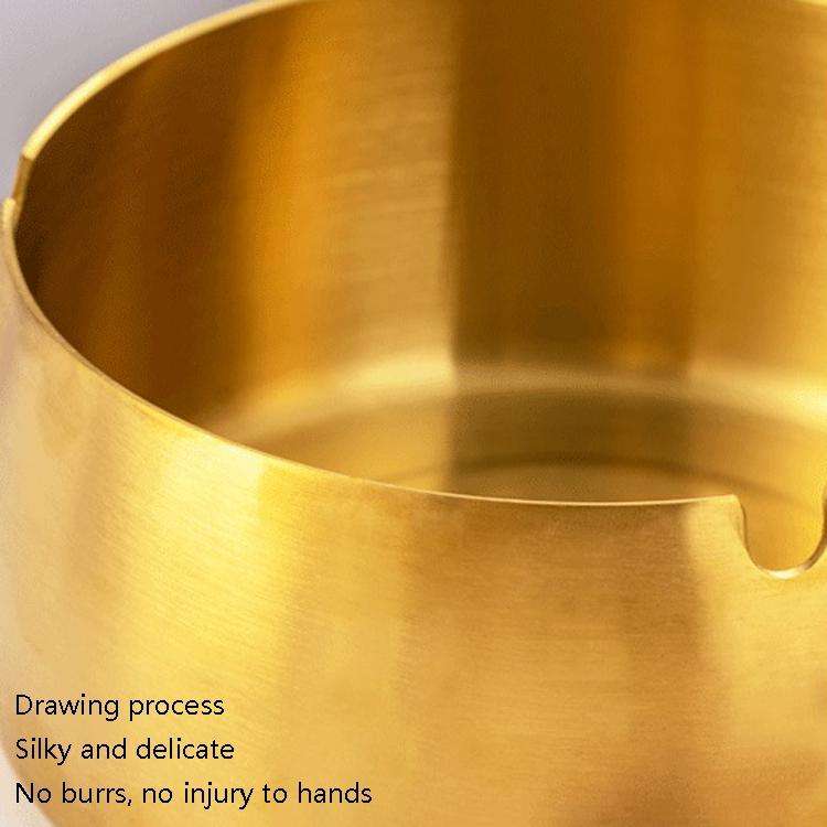 Thickened Stainless Steel Ashtray Windproof And Drop-Proof Ashtray, Specification: Extra Large(Co...