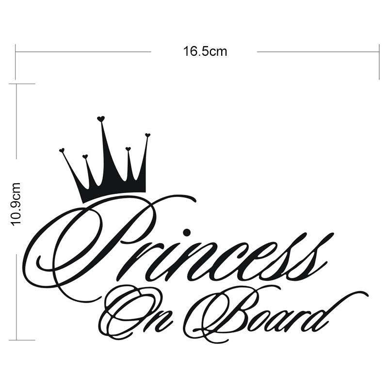 Princess Baby Pattern Car Decal Reflective Laser Vinyl Car Sticker, Size: 16.5x10.9cm(Gold)