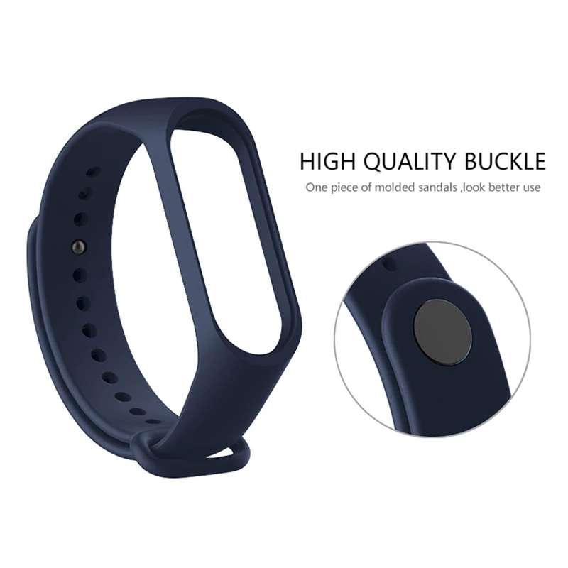 For Xiaomi Mi Band 6 (CA8856) Solid Color Silicone Watch Band(Midnight Blue)