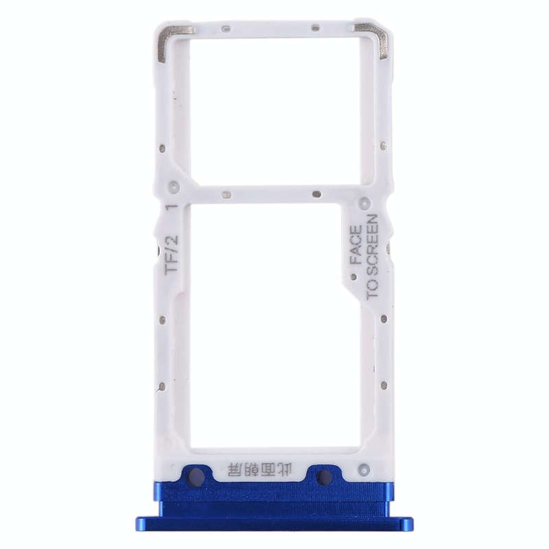 SIM Card Tray + SIM Card Tray / Micro SD Card Tray for Xiaomi Mi CC9 (Blue)