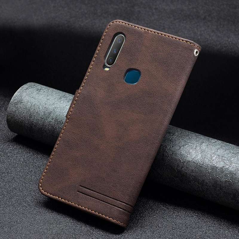 For vivo Y11 / Y15 / Y12 / Y17 Magnetic Clasp RFID Blocking Anti-Theft Leather Case with Holder &...
