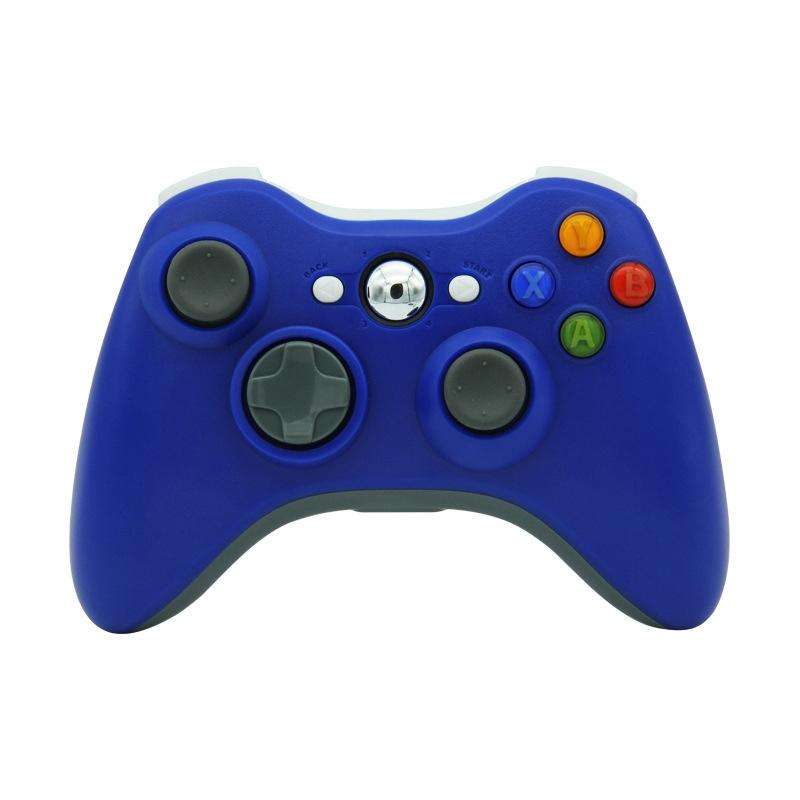 For Microsoft Xbox 360 / PC XB13 Dual Vibration Wireless 2.4G Gamepad With Receiver(Blue)