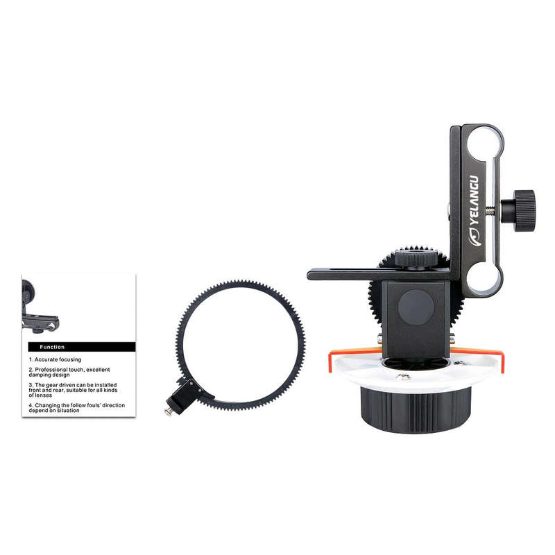 YELANGU F0 Camera Follow Focus with Gear Ring Belt for Canon / Nikon / Video Cameras / DSLR Camer...