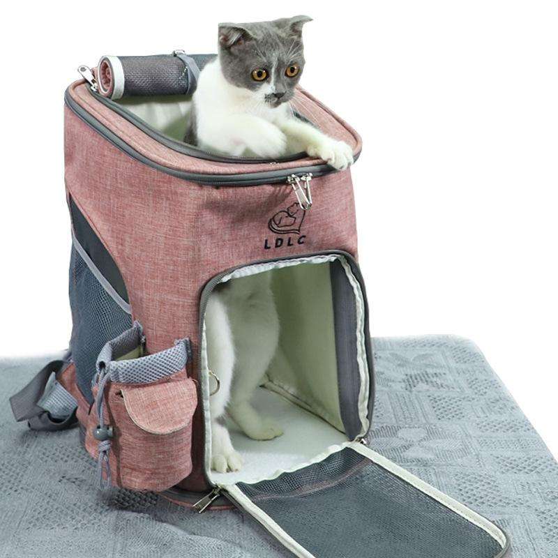 LDLC Pets Going Out Portable Foldable Breathable Backpack, Size:M(Ginger Yellow )