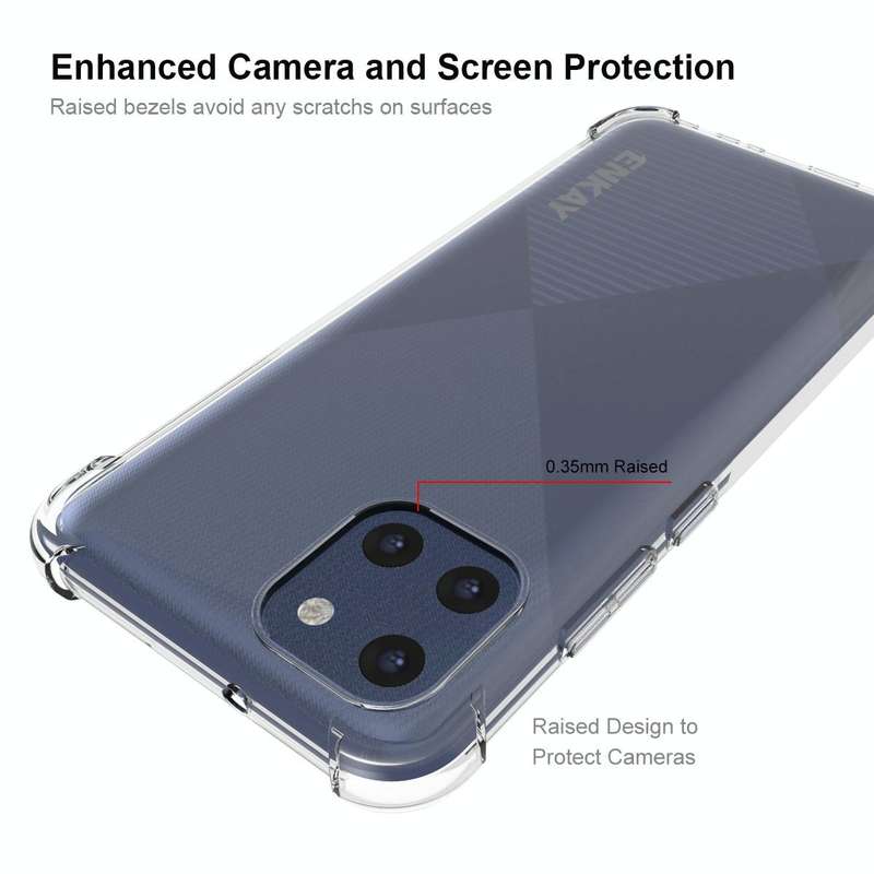 For Samsung Galaxy A03 4G 166mm ENKAY Transparent TPU Shockproof Case