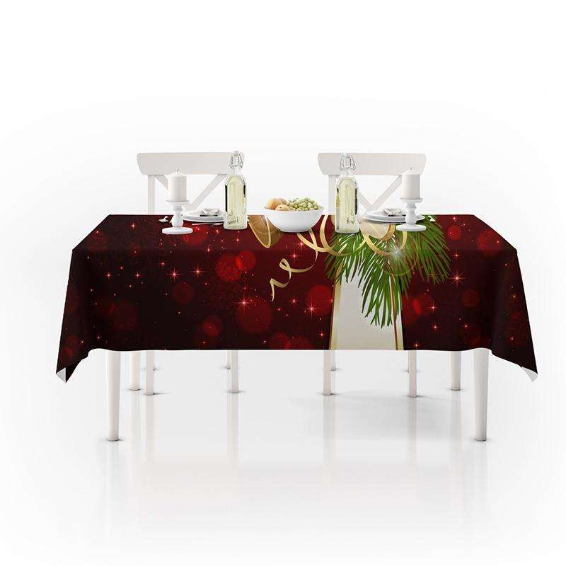 Household Rectangular Tablecloth Christmas Dining Coffee Table Cloth Decoration, Size:140x140cm(C...