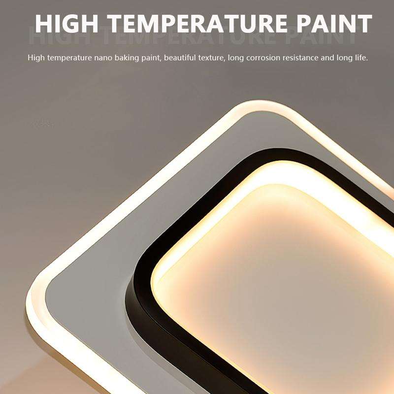 20W 3-color Dimming Aisle Light LED Entrance Corridor Cloakroom Ceiling Light Black Square
