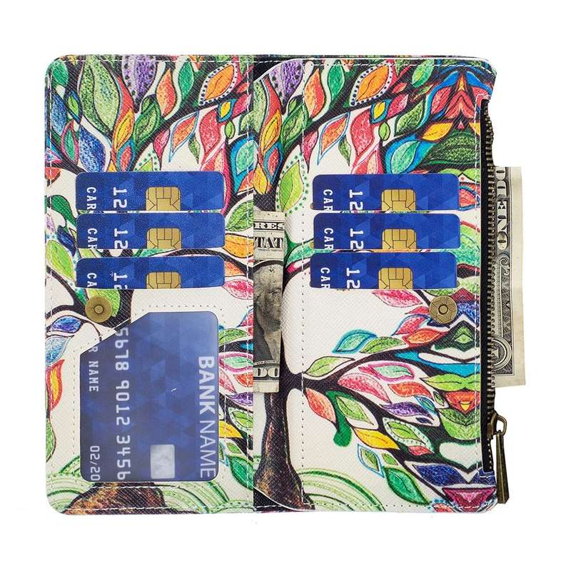 For Xiaomi Redmi Note 11 Colored Drawing Pattern Zipper Leather Phone Case(Big Tree)
