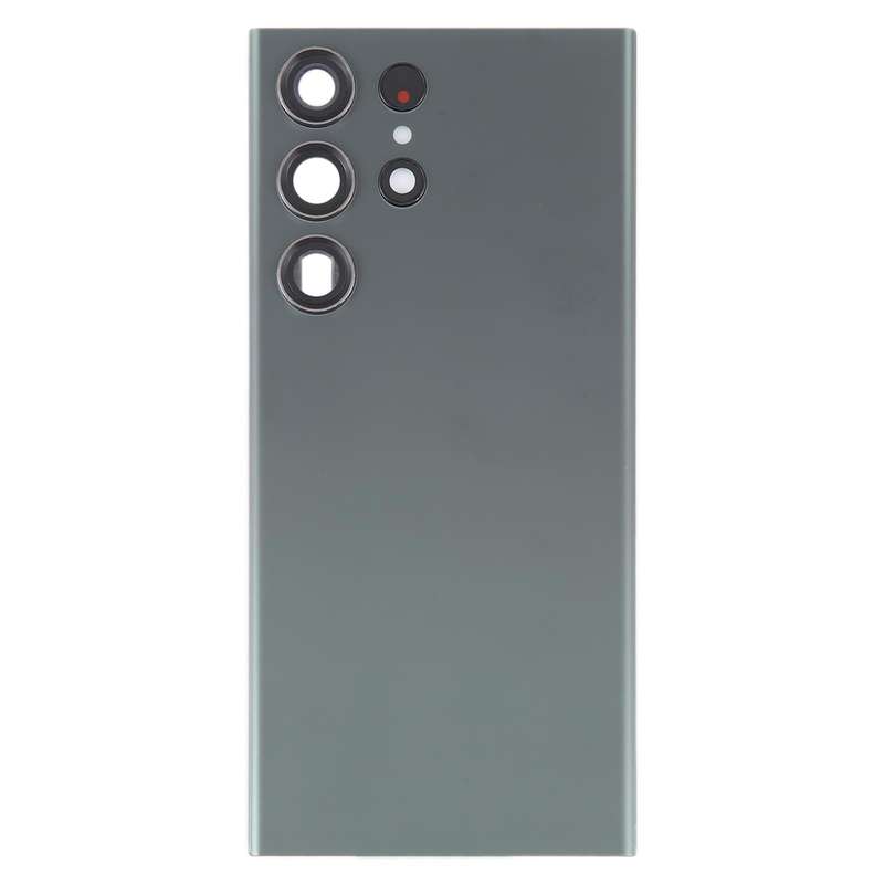 For Samsung Galaxy S23 Ultra SM-S918 Glass Battery Back Cover with Camera Lens Cover(Green)