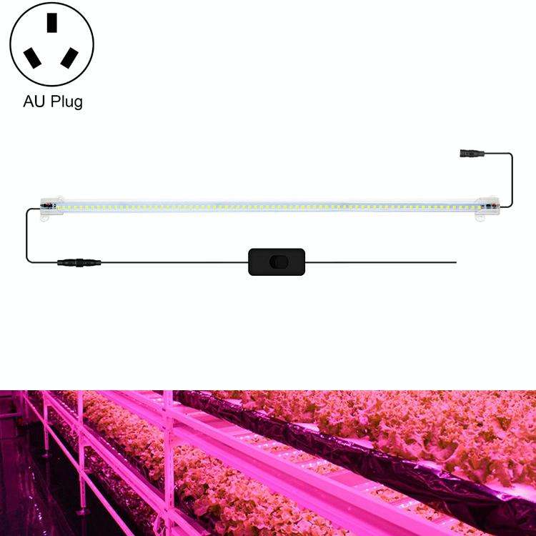 LED Plant Lamp Household Full Spectral Filling Hard Lamp Strip, Style: 50cm 1 Head(Pink Light AU ...