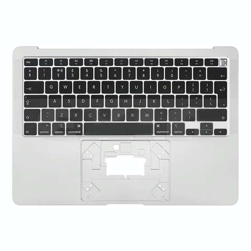 For Macbook Air 13 2020 M1 A2337 C-side Cover + UK Edition Key Board (Silver)