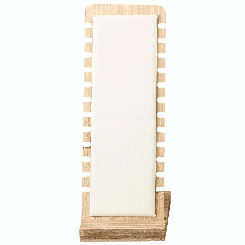Simple Solid Wood Necklace Display Stand Jewelry Props Necklace Hanger(Black Skin)