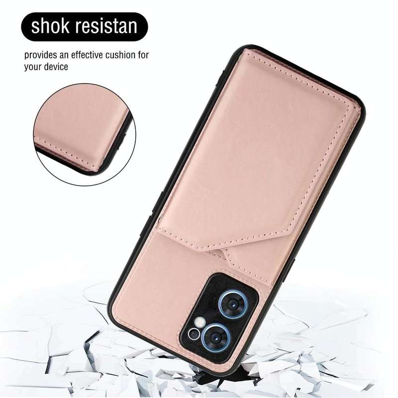 For OPPO Reno7 5G Skin Feel PU + TPU + PC Phone Case(Rose Gold)
