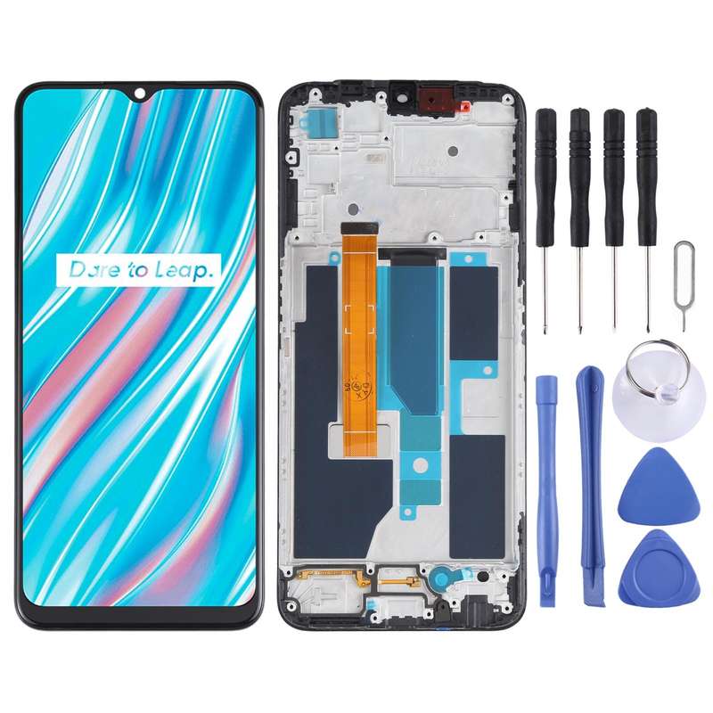 Original LCD Screen and Digitizer Full Assembly With Frame for OPPO A55 5G / Realme V11 5G PEMM00...