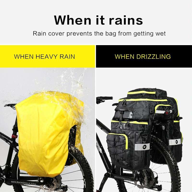 Rhinowalk Three-in-one Multifunctional Bicycle Rear Shelf Pannier Waterproof Long-distance Equipm...