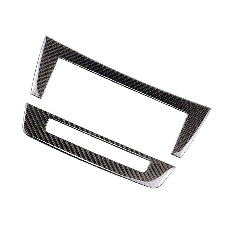 Car Carbon Fiber Central Control CD Panel Decorative Sticker for Mercedes-Benz W204 2011-2013 7-b...