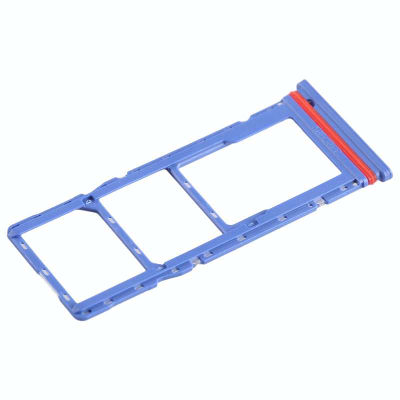 For Infinix Smart 6 HD X6512 SIM Card Tray + SIM Card Tray + Micro SD Card Tray (Dark Blue)