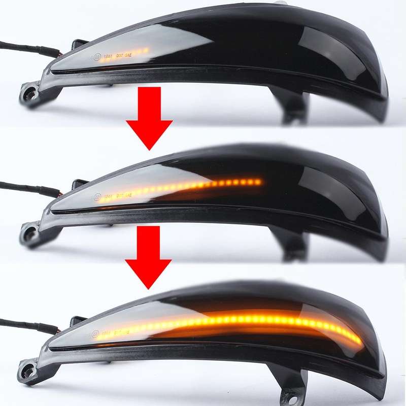 1 Pair For Honda Civic 2006-2011 Car Dynamic LED Turn Signal Light Rearview Mirror Flasher Water ...