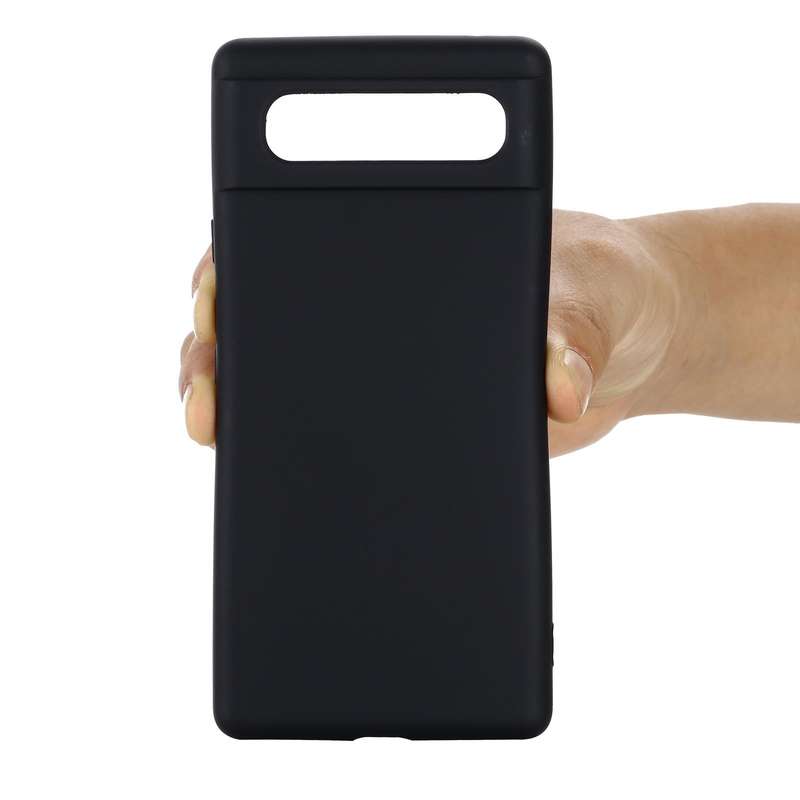 For Google Pixel 6 Pure Color Liquid Silicone Shockproof Full Coverage Case(Black)