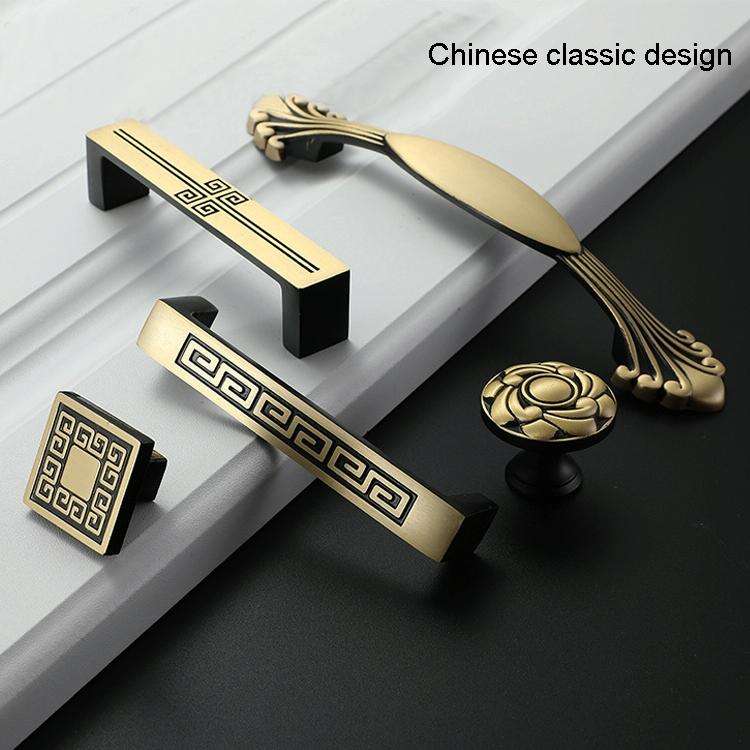 1006-128 Cabinet Wardrobe Door Handle Solid Copper Door Handle