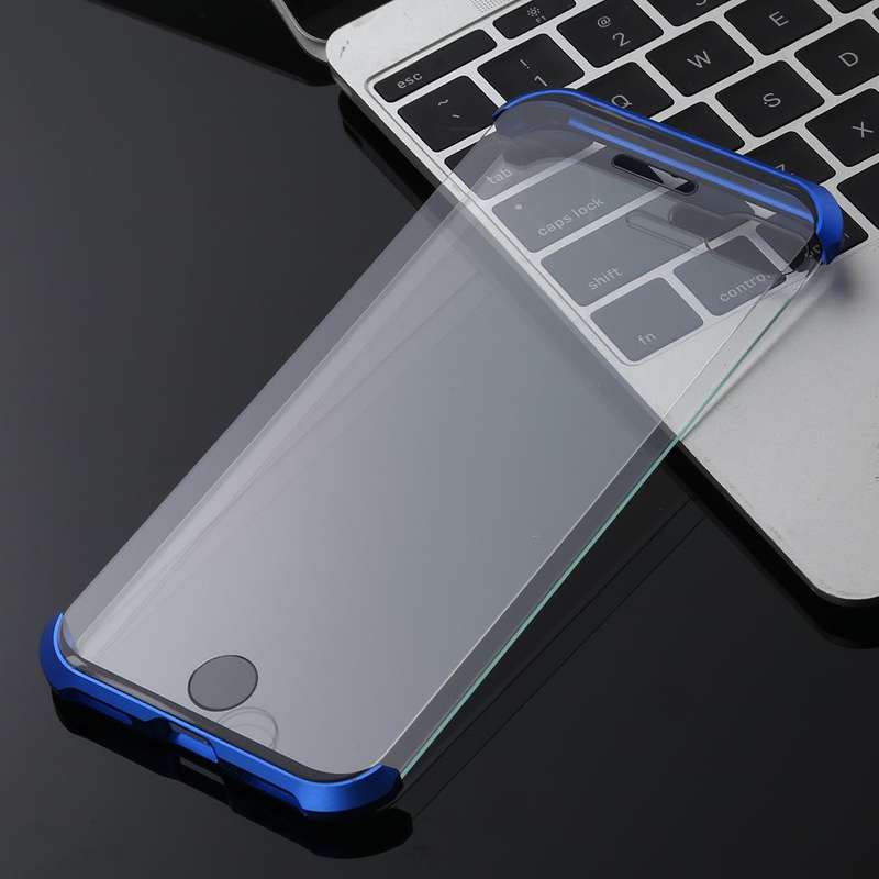 Ultra-Thin Angular Frame Magnetic Absorption Double-Sided Tempered Glass Shell for iPhone 8 Plus(...
