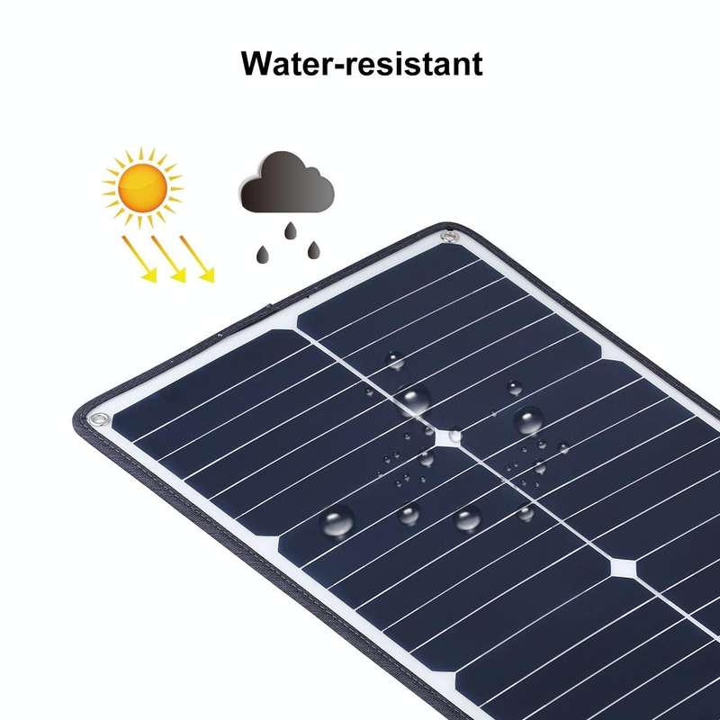 HAWEEL 3 PCS 20W Monocrystalline Silicon Solar Power Panel Charger, with USB Port & Holder & Tige...