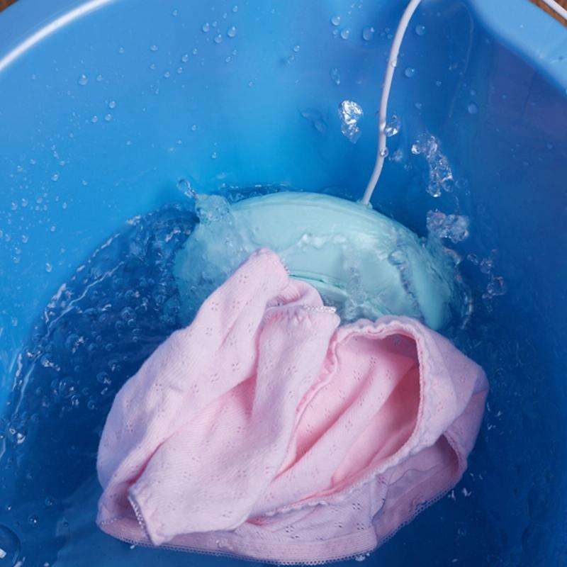 Macaroon Portable Mini Turbine Washing Machine Ultrasonic Washer(Pink)