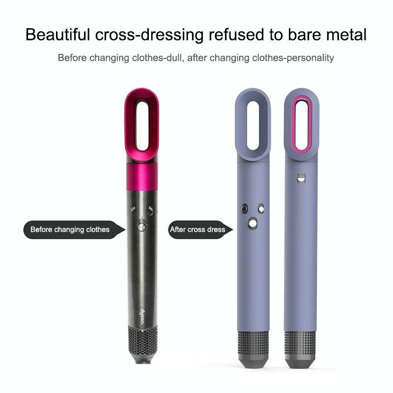 For Dyson Airwrap Hair Modeling Dryer Shockproof Silicone Case (Black)