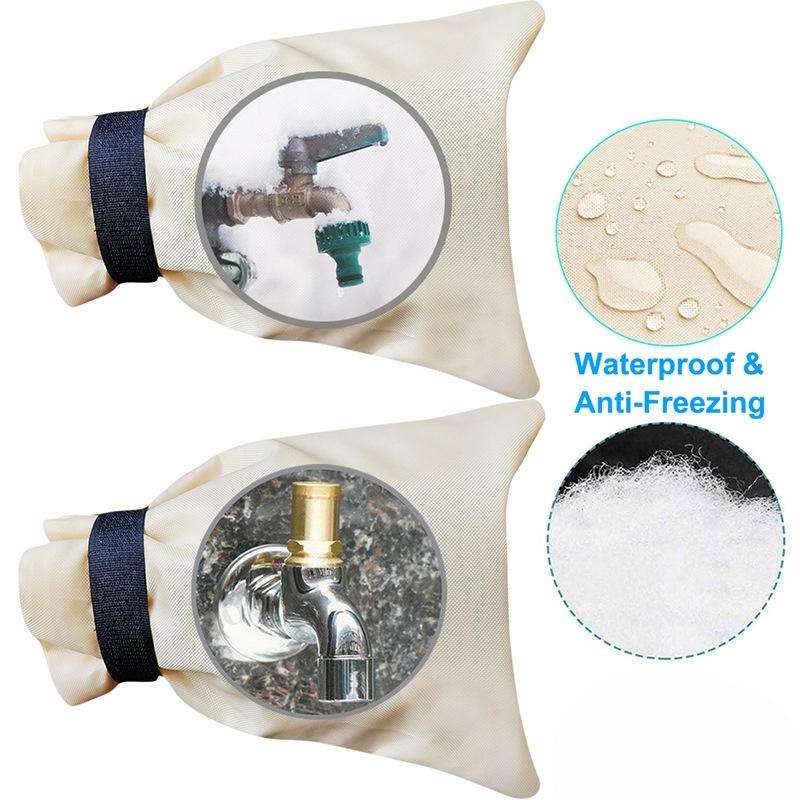 3 PCS Outdoor Winter Faucet Waterproof Oxford Cloth Antifreeze Cover, Size: 14x20cm(White)