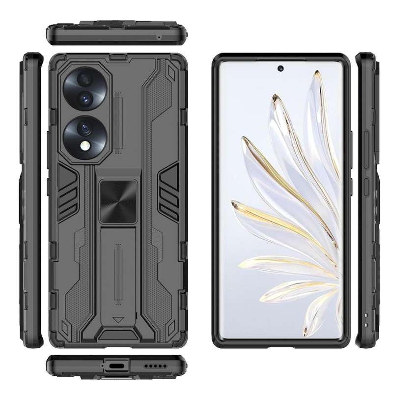 For Honor 70 5G Supersonic PC + TPU Shock-proof Protective Phone Case(Black)