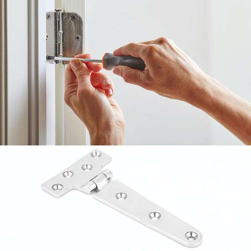 T-Shaped Hinge Thickened Stainless Steel Cabinet Glass Door Hinge, Specification: 100x54x4.8mm