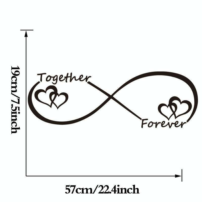 Together Forever English Letter Bedroom Carved Wall Sticker