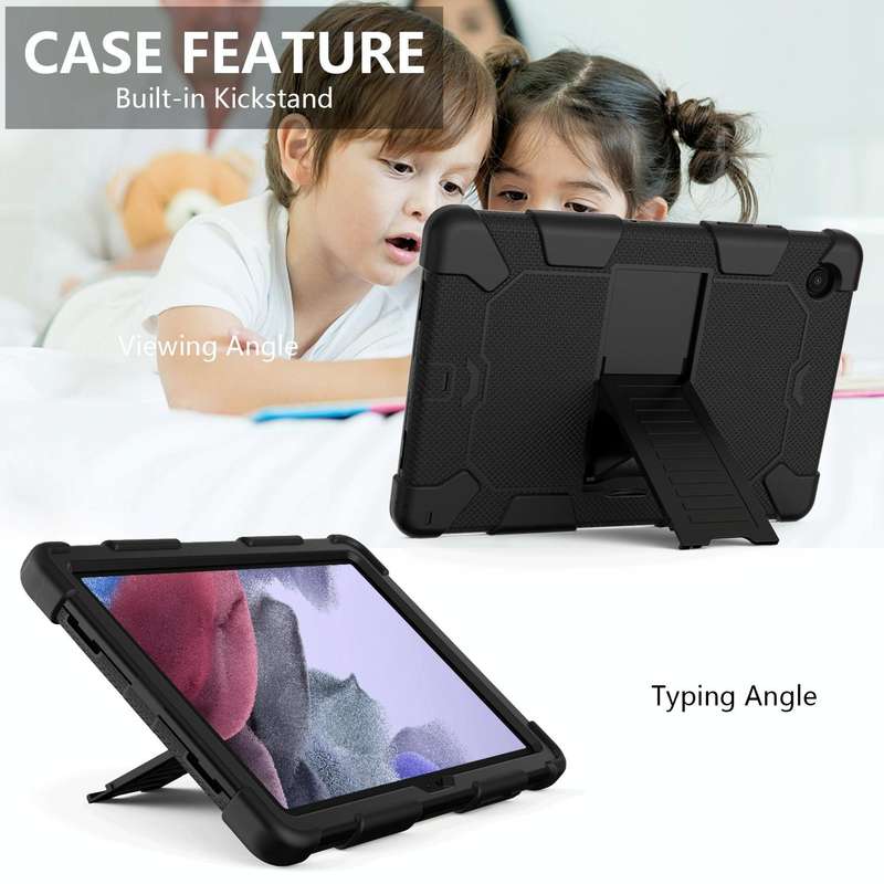 For Samsung Galaxy Tab A8 10.5 2021 Two-Color Robot Silicone + PC Tablet Case(Black)