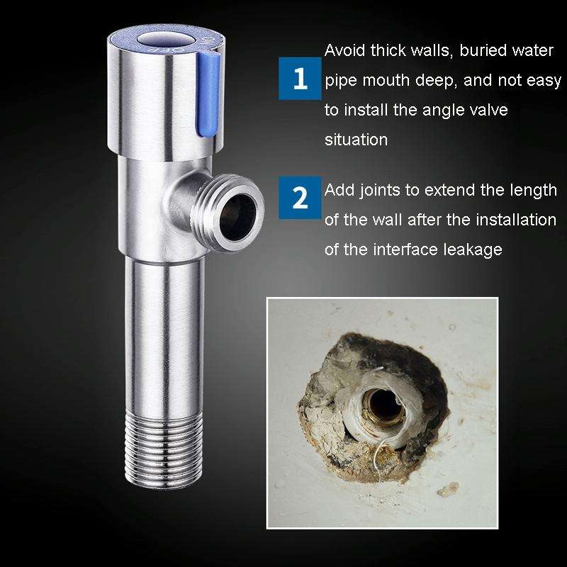 Model D 304 Hexagonal Stainless Steel Angle Valve Fine Copper Ceramic Valve Spool With Decorative...