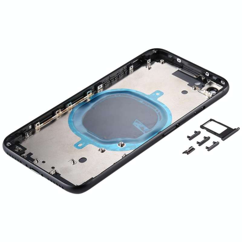 Battery Back Cover with Camera Lens Cover & SIM Card Tray & Side keys for iPhone SE 2020