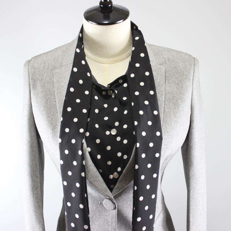 Dots Bow-knot Shirt Fake Collar Professional Outfit Decorated Collar(White Bottom)