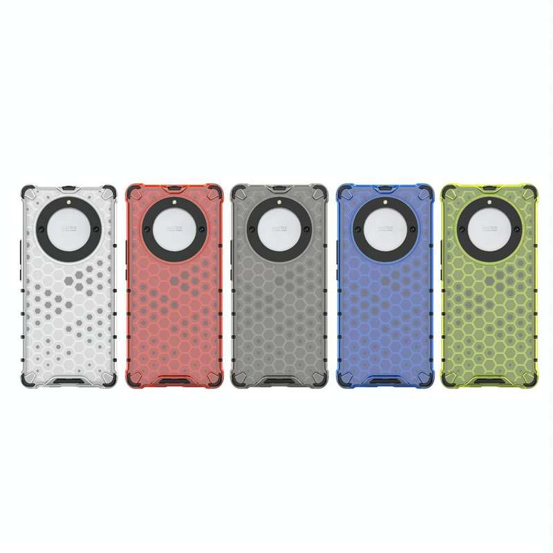 For Honor X9A Shockproof Honeycomb Phone Case(Black)