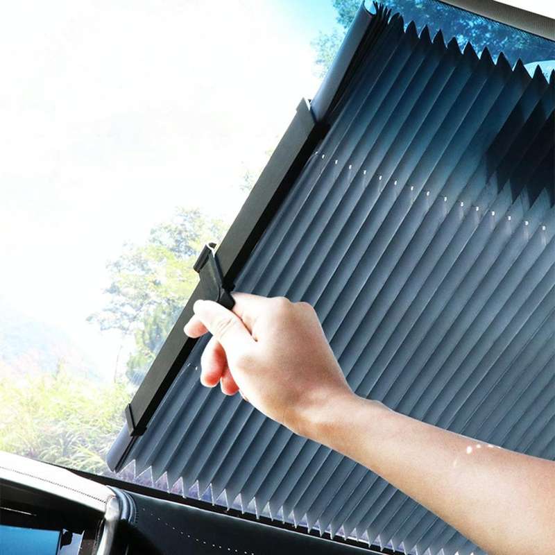 Car Sucker Suction Cups Retractable Windshield Sun Shade Block Sunshade Cover for Solar UV Protec...