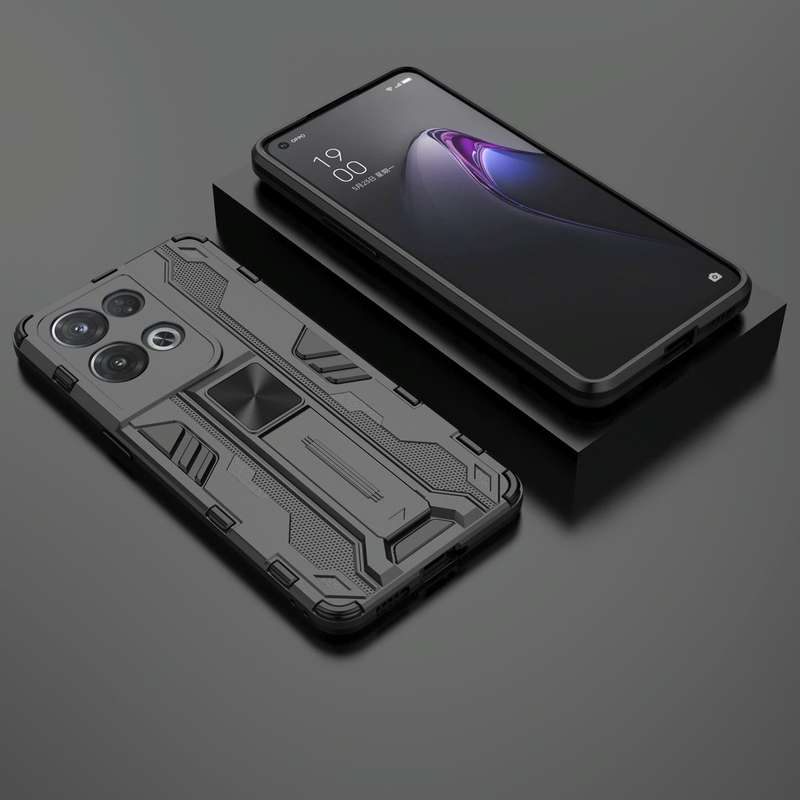 For OPPO Reno8 Pro 5G Supersonic PC + TPU Shock-proof Phone Case(Black)