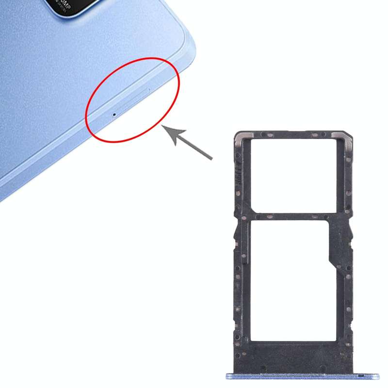 For Huawei Enjoy 50Z SIM + SIM / Micro SD Card Tray (Blue)