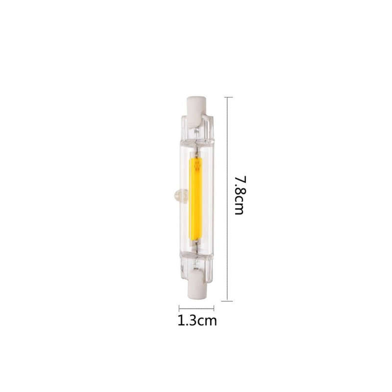 R7S 5W COB LED Lamp Bulb Glass Tube for Replace Halogen Light Spot Light,Lamp Length: 78mm, AC:22...